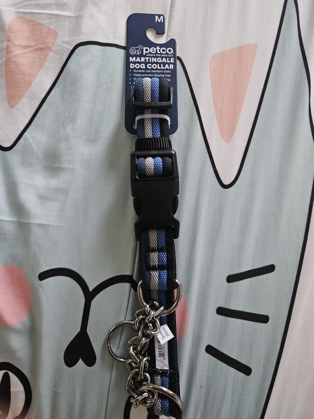 Blue & Black Petco Martingale Dog Collar - Medium